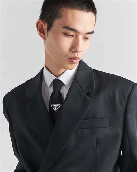 prada ebony silk gabardine suit|prada clothing line.